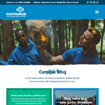 Cumulus blog landing page